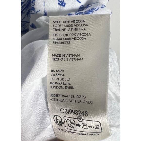 Anthropologie Maeve Short-Sleeve Collared Italian Coast Wrap Mini Dress Medium - Picture 10 of 12